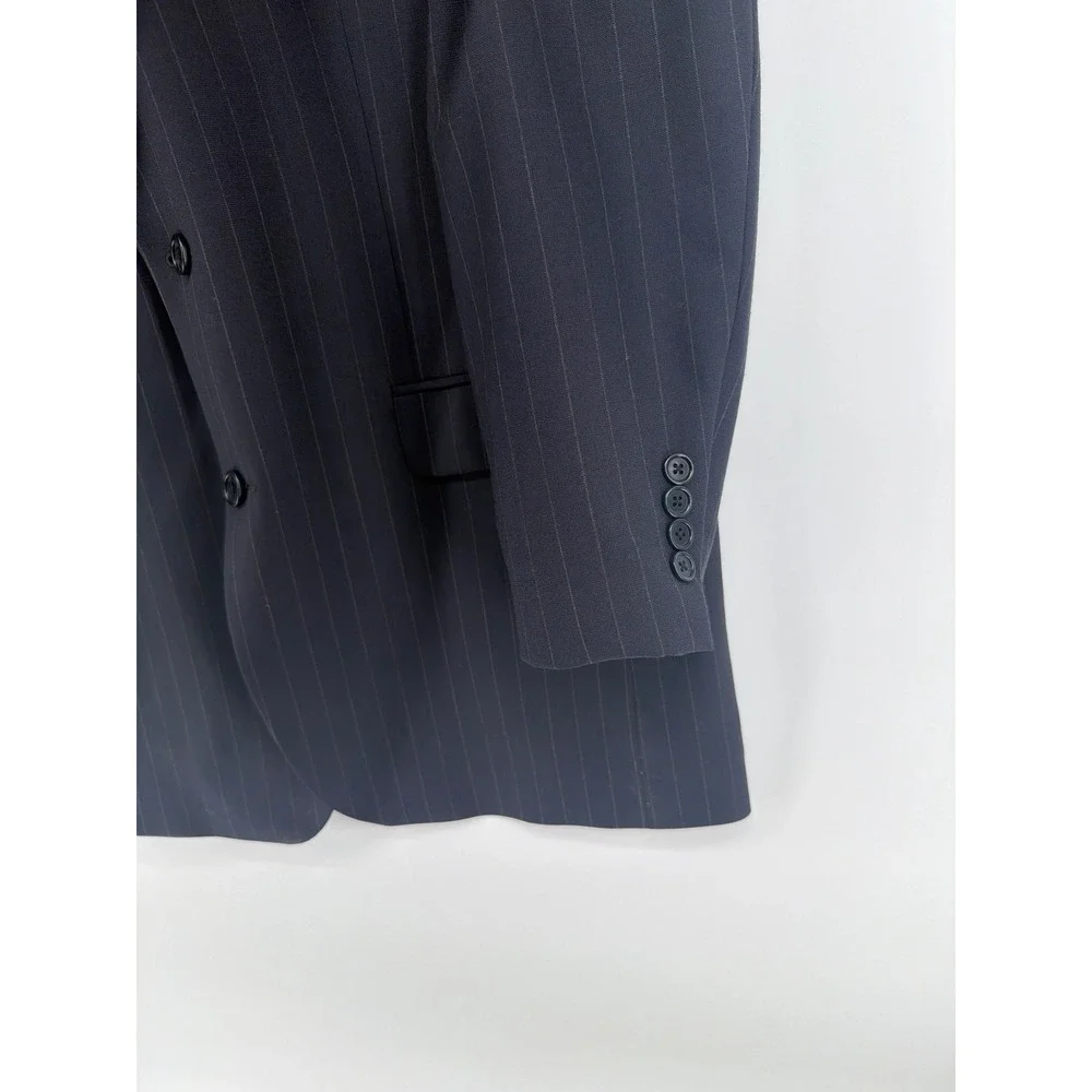 346 Brooks Brothers Gray Pinstripe Blazer Stretch Sports Coat 41L Wool Blend 793